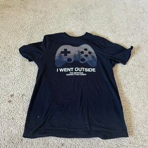 Black funny graphic gaming tee